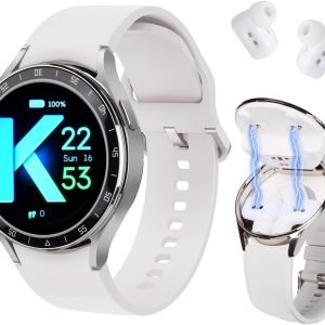 SEMAIZON Kulaklıklı Akıllı Saat, 2’si 1 arada spor saati ve kablosuz kulaklık, 1.39" IPS büyük dokunmatik ekran, IP67 su geçirmez, dayanıklı fitness takip saati (arama yapma/cevaplama destekli).